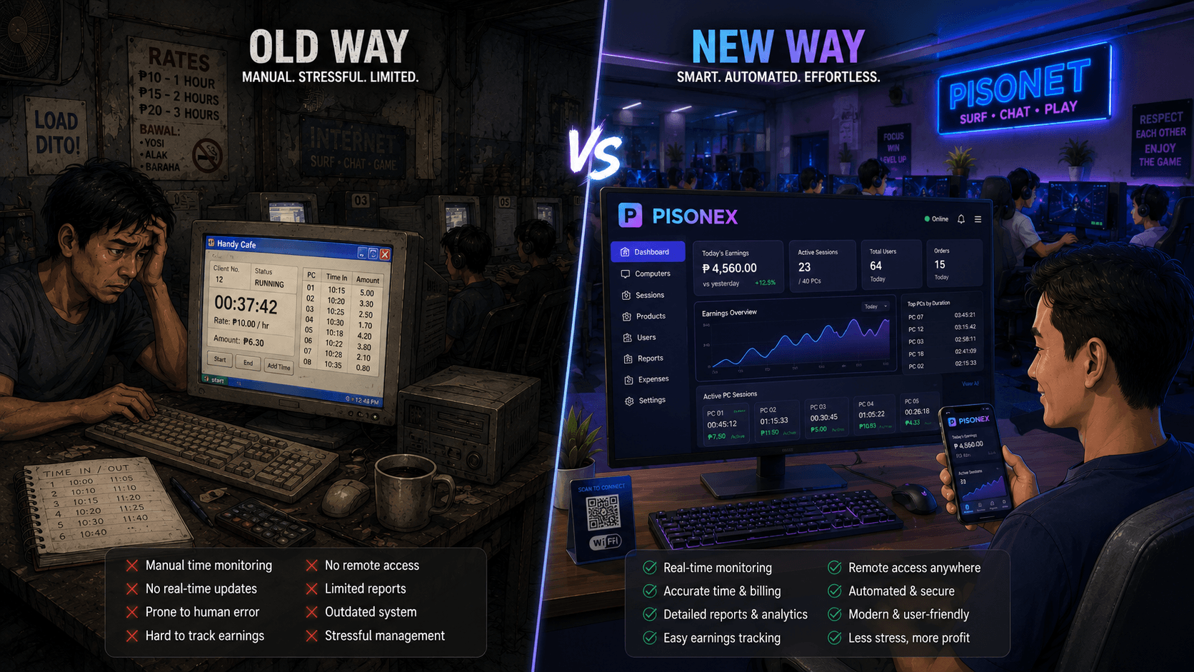 Pisonex vs. Traditional Pisonet Software: Why Filipino Shop Owners Are Making the Switch